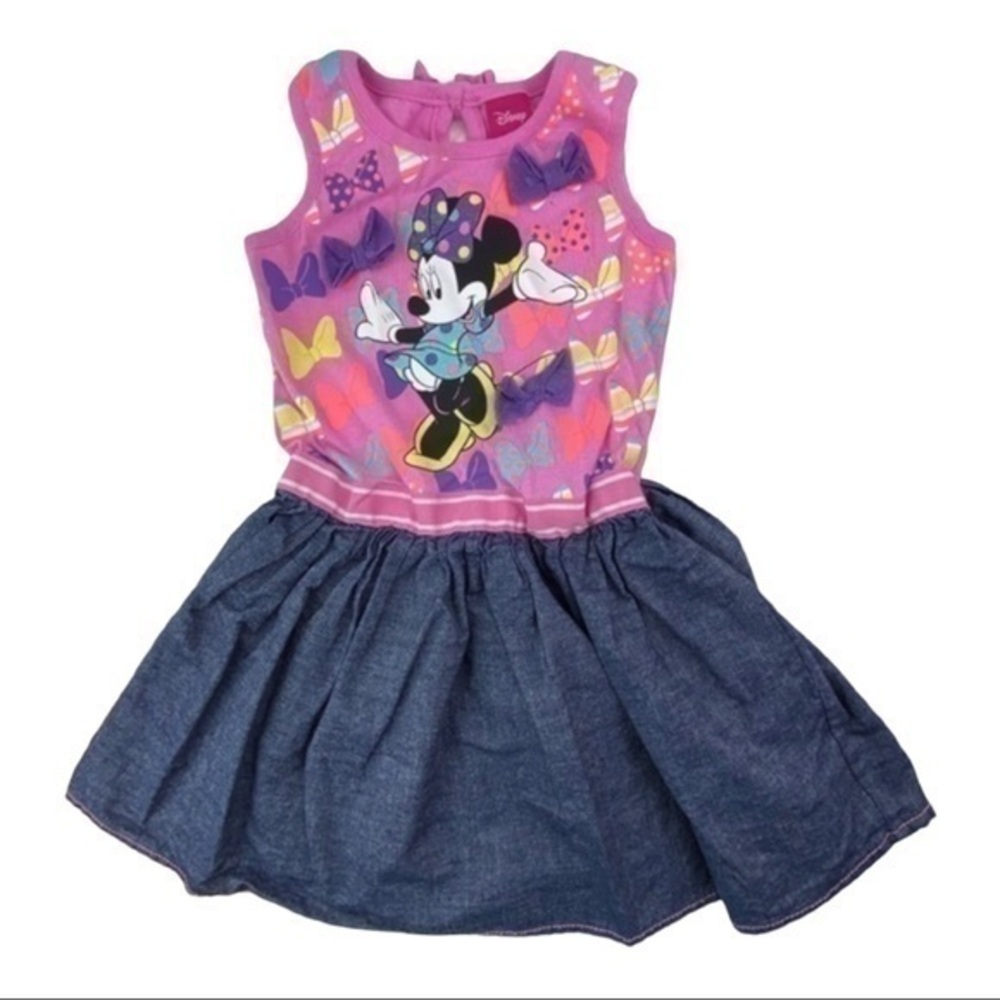 Disney Girls‎ Minnie Mouse Dress Size 4 Sleeveless Bows